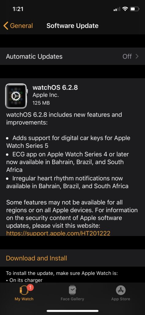 Apple пусна watchOS 6.2.8 за Apple Watch. 