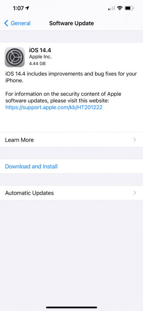 iOS iPadOS 14.4